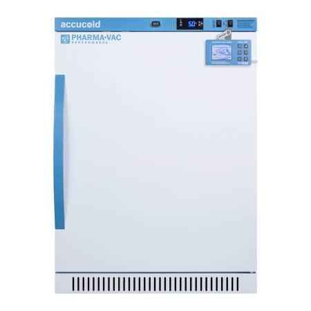 Summit Appliance Div. Accucold ADA Vaccine Refrigerator, 24-3/8"W x 24-3/8 "D x 32.5"H, 6 CuFt, Solid Door, Wire Shelf ARS6PVDL2B